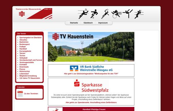 Vorschau von www.tv-hauenstein.de, Turnverein 1901 e.V. Hauenstein