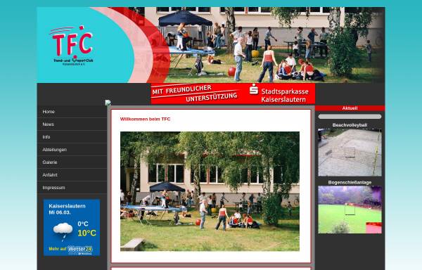 Vorschau von www.tfc-kl.de, Trend- und Funsport Club TFC