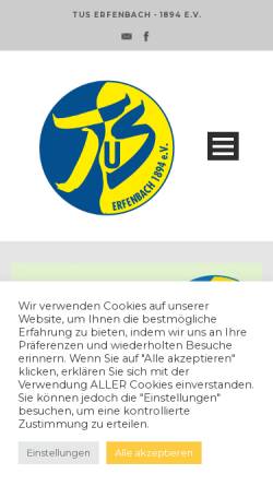 Vorschau der mobilen Webseite tus-erfenbach.de, TUS Erfenbach