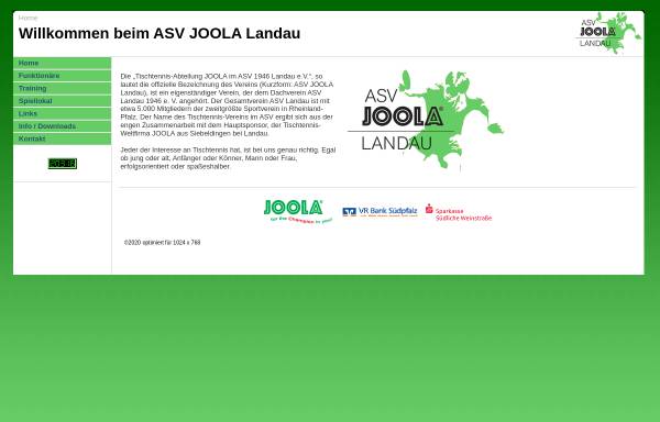 Vorschau von www.joola.de, ASV Joola Landau