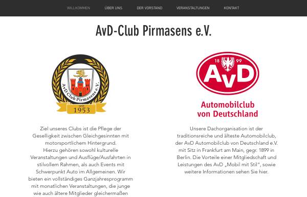 Vorschau von www.avd-pirmasens.de, AvD Club Pirmasens e.V.