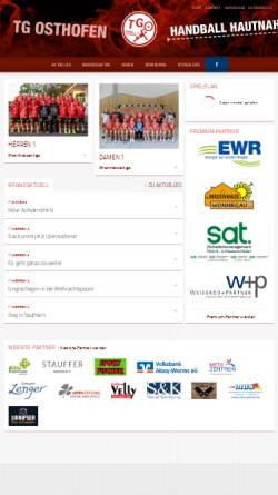 Vorschau der mobilen Webseite www.tgo-handball.de, TG Osthofen Handball e.V.