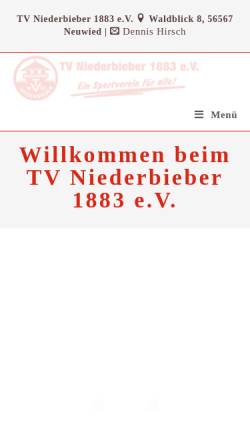 Vorschau der mobilen Webseite www.tvniederbieber.de, TV Niederbieber 1883 e.V.