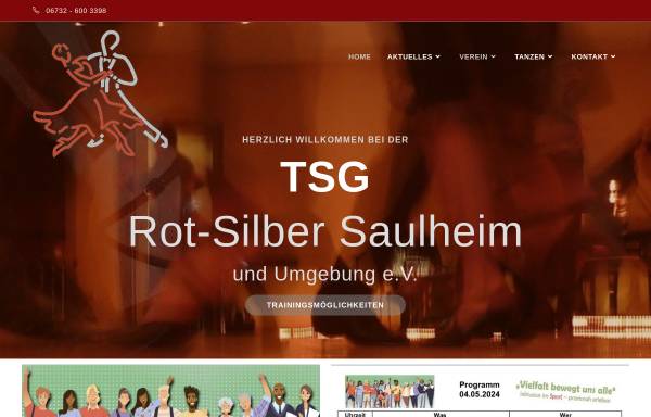 Vorschau von www.tanzen-in-saulheim.de, Tanzsportgemeinschaft Rot-Silber Saulheim und Umgebung e.V.