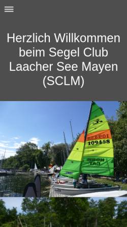 Vorschau der mobilen Webseite www.sclm.de, Segel Club Laacher See Mayen