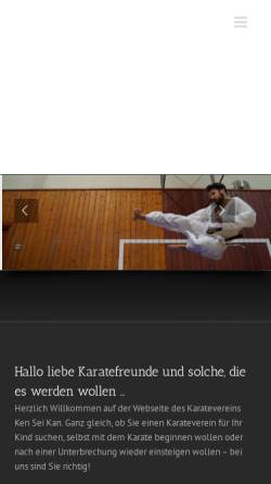 Vorschau der mobilen Webseite www.kenseikan.de, Karate-Dojo Ken Sei Kan Kaiserslautern