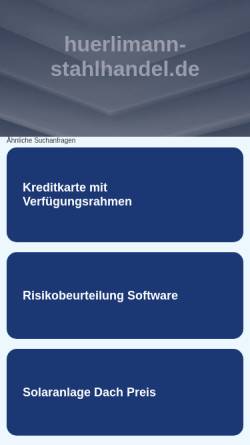 Vorschau der mobilen Webseite www.huerlimann-stahlhandel.de, Hürlimann Stahlhandel