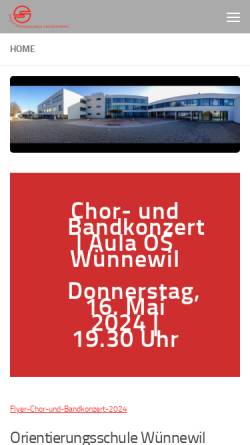 Vorschau der mobilen Webseite www.oswuennewil.ch, Orientierungsschule Wünnewil