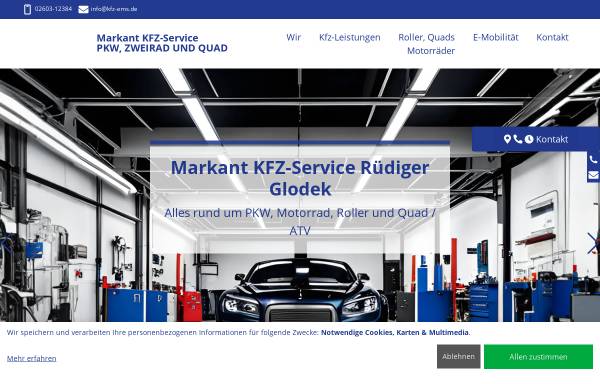 Vorschau von www.kfz-ems.de, Markant Kfz-Service Rüdiger Glodek