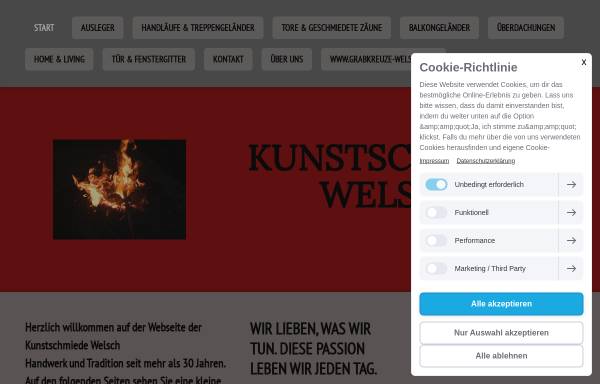 Vorschau von www.kunstschmiede-welsch.de, Kunstschmiede Welsch