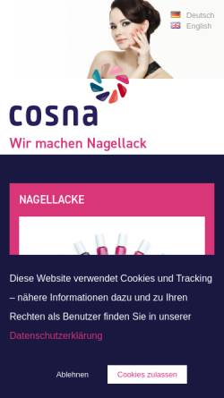 Vorschau der mobilen Webseite www.cosna.de, Cosna
