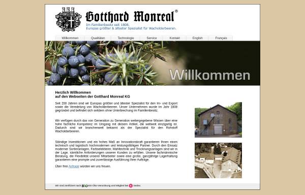 Vorschau von www.juniper.de, Gotthard Monreal Wacholderbeeren Im- und Export