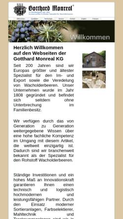 Vorschau der mobilen Webseite www.juniper.de, Gotthard Monreal Wacholderbeeren Im- und Export