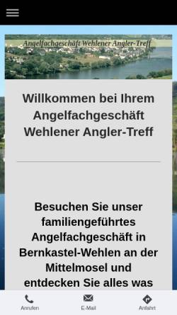 Vorschau der mobilen Webseite www.wehlener-angler-treff.de, Wehlener Angler-Treff
