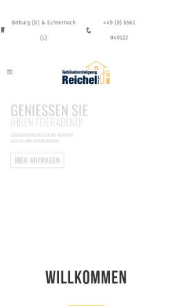 Vorschau der mobilen Webseite www.gebaeudereinigung-reichel.de, Gebäudereinigung Reichel GmbH