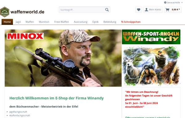 Vorschau von www.waffenworld.de, Waffen-Sport-Angeln Winandy