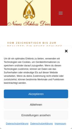 Vorschau der mobilen Webseite www.neues-schloss-diez.de, Neues Schloss Diez