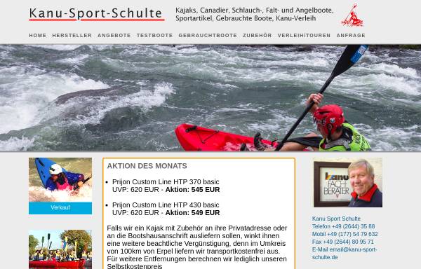 Vorschau von www.kanu-sport-schulte.de, Kanu-Sport Schulte