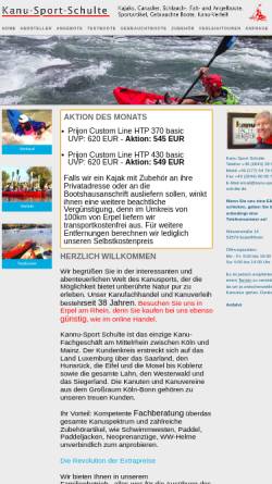 Vorschau der mobilen Webseite www.kanu-sport-schulte.de, Kanu-Sport Schulte