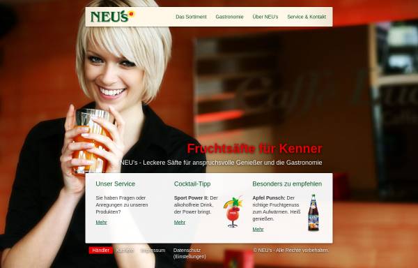 Vorschau von www.neus.de, Neu's Fruchtsäfte GmbH