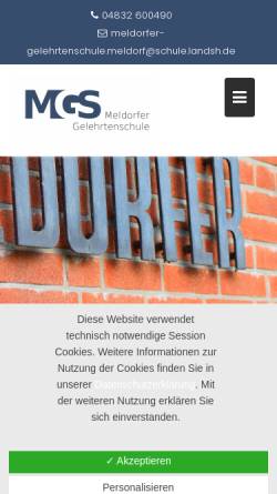 Vorschau der mobilen Webseite gelehrtenschule.de, Meldorfer Gelehrtenschule