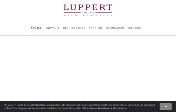 Vorschau von www.luppert.de, Rechtsanwaltskanzlei Dr. Luppert & Becker