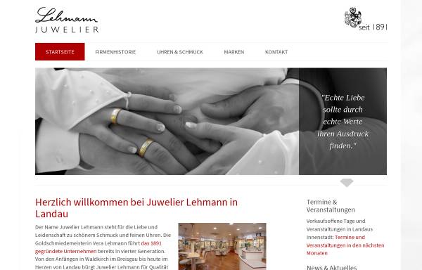 Vorschau von www.juwelierlehmann.de, Juwelier Lehmann