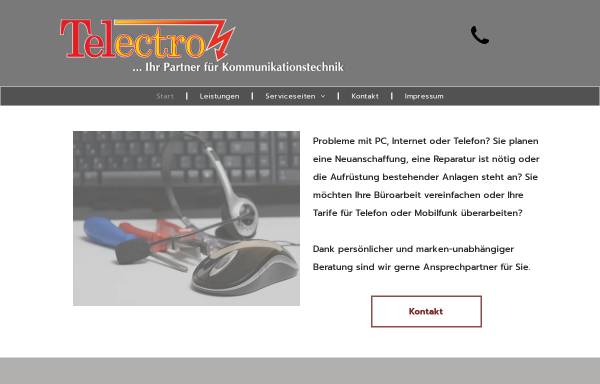 Vorschau von www.telectro.de, Telectro