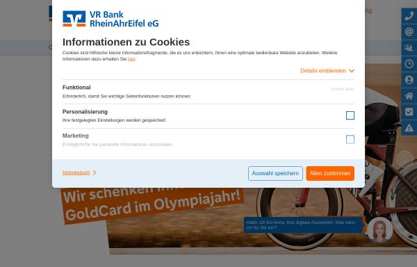 Vorschau von www.vrbank-neuwied-linz.de, Volks- und Raiffeisenbank Neuwied-Linz eG