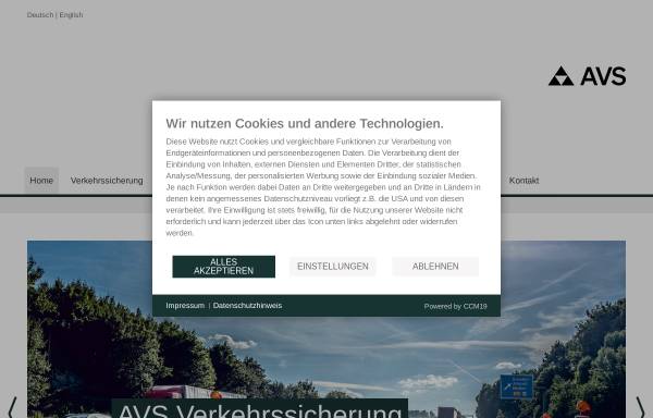 Vorschau von www.avs-verkehrssicherung.de, AVS Mellingen GmbH