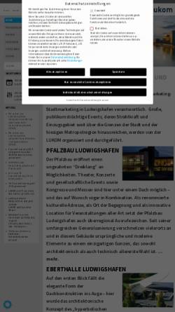 Vorschau der mobilen Webseite www.lukom.com, Ludwigshafener Kongress- und Marketing-Gesellschaft