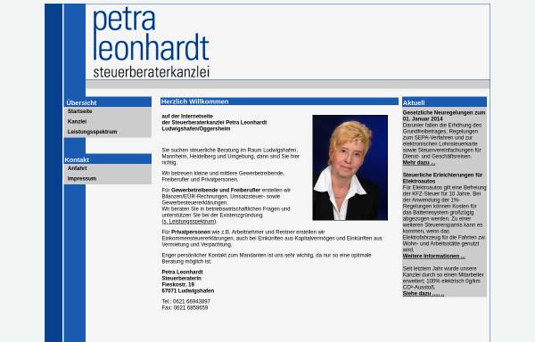 Vorschau von www.steuerberaterkanzlei-oggersheim.de, Steuerberaterkanzlei Petra Leonhardt