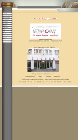 Vorschau der mobilen Webseite www.tempora-lu.de, Tempora-Zeitarbeit GmbH