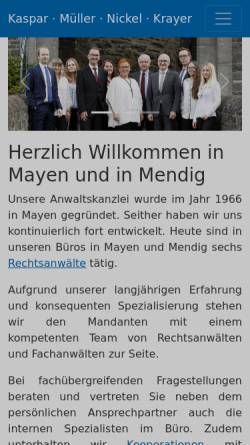 Vorschau der mobilen Webseite www.rechtsanwaelte-mayen.de, Kanzlei Leewog & Grones