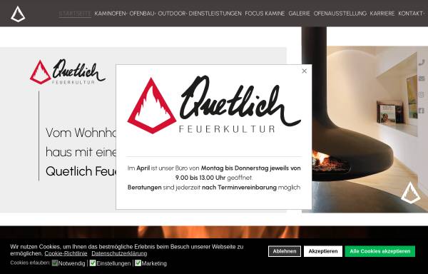 Vorschau von www.quetlich.de, Quetlich Kachelofen GmbH