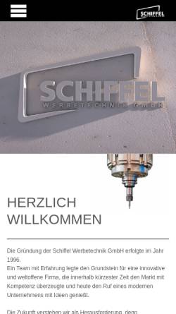 Vorschau der mobilen Webseite www.schiffel-werbetechnik.de, Schiffel Werbetechnik GmbH