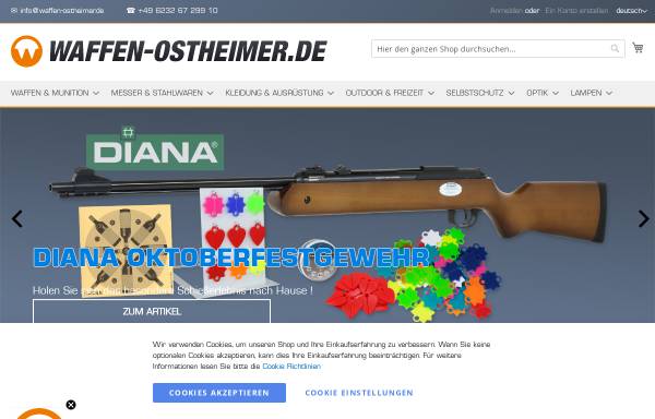 Vorschau von waffenostheimer.de, Waffen Ostheimer