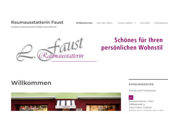 Vorschau von www.raumausstatterin-faust.de, Raumausstatterin Faust