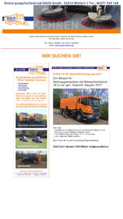 Vorschau der mobilen Webseite www.daus-gmbh.com, Städtereinigung und Winterdienst Daus GmbH
