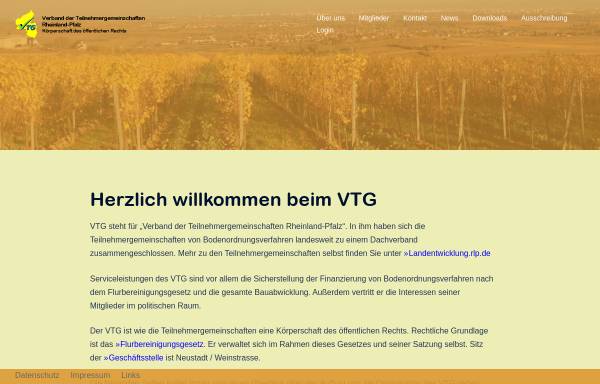 Vorschau von www.vtg-rlp.de, Verband der Teilnehmergemeinschaften Rheinland-Pfalz