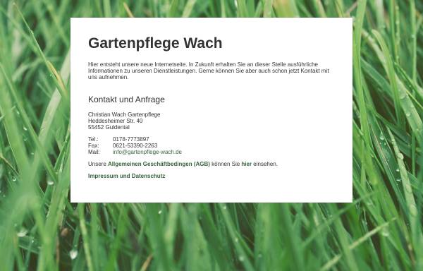 Vorschau von www.gartenpflege-wach.de, Christian Wach, Gartenpflege