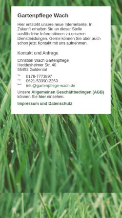 Vorschau der mobilen Webseite www.gartenpflege-wach.de, Christian Wach, Gartenpflege