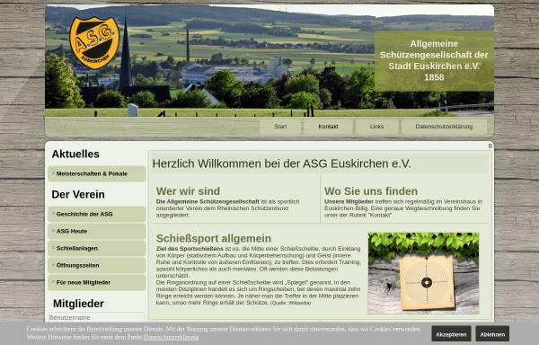 Vorschau von www.asg-euskirchen.de, Allgemeine Schützengesellschaft der Stadt Euskirchen e.V.