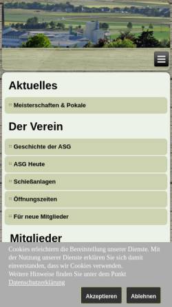 Vorschau der mobilen Webseite www.asg-euskirchen.de, Allgemeine Schützengesellschaft der Stadt Euskirchen e.V.