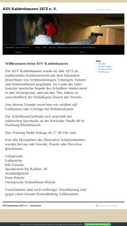 Vorschau der mobilen Webseite www.asv-kaldenhausen.de, Allgemeiner Schützenverein Kaldenhausen 1872 e.V.