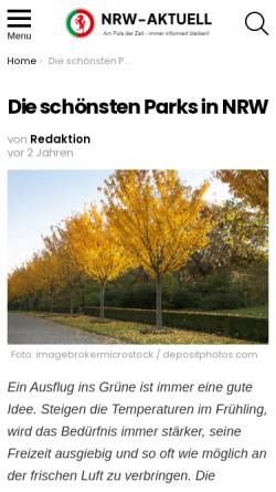Vorschau der mobilen Webseite www.gartenbau-wl.de, Landesverband Gartenbau Westfalen-Lippe e.V.