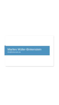 Vorschau der mobilen Webseite www.binkenstein.de, Binkenstein Immobilien, Inh. Marlies Müller-Binkenstein
