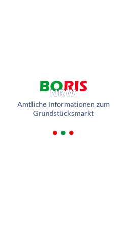 Vorschau der mobilen Webseite www.boris.nrw.de, BORIS.NRW - Bodenrichtwertinformationssystem