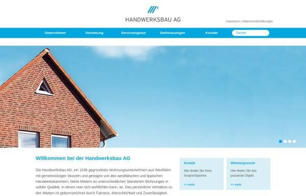 Vorschau von www.handwerksbau-ag.de, Handwerksbau AG