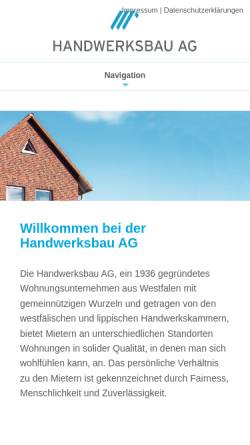 Vorschau der mobilen Webseite www.handwerksbau-ag.de, Handwerksbau AG